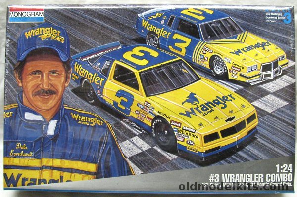 Monogram 1/24 Dale Earnhardt - Wrangler Combo - 1986 Chevy Monte Carlo and 1981 Pontiac Grand, 6298 plastic model kit